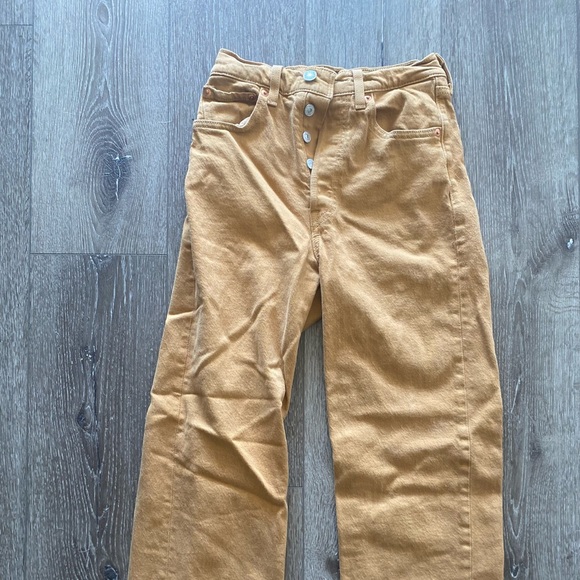 Levi’s Ribcage Straight Ankle Women’s Pants Size 24 Color One Track Mind Brown - Picture 2 of 6